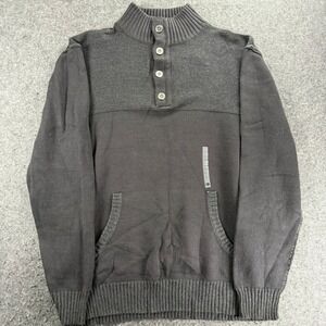 J.B. Holt The Lincoln Mens Black Mock Neck Pullover Pocket Sweater Large NWOT